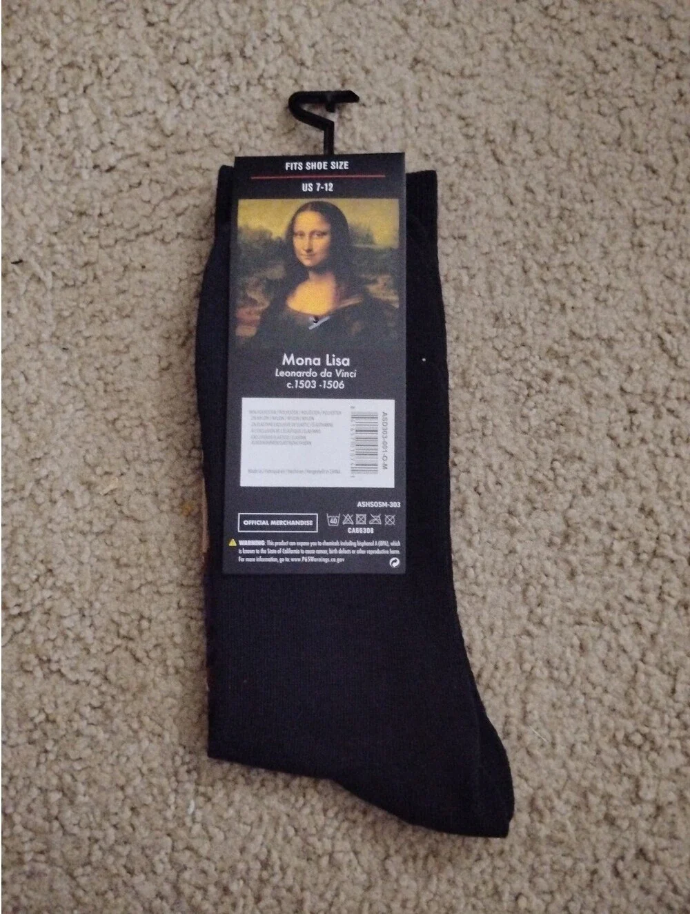 Artist Series Mona Lisa Crew Socks